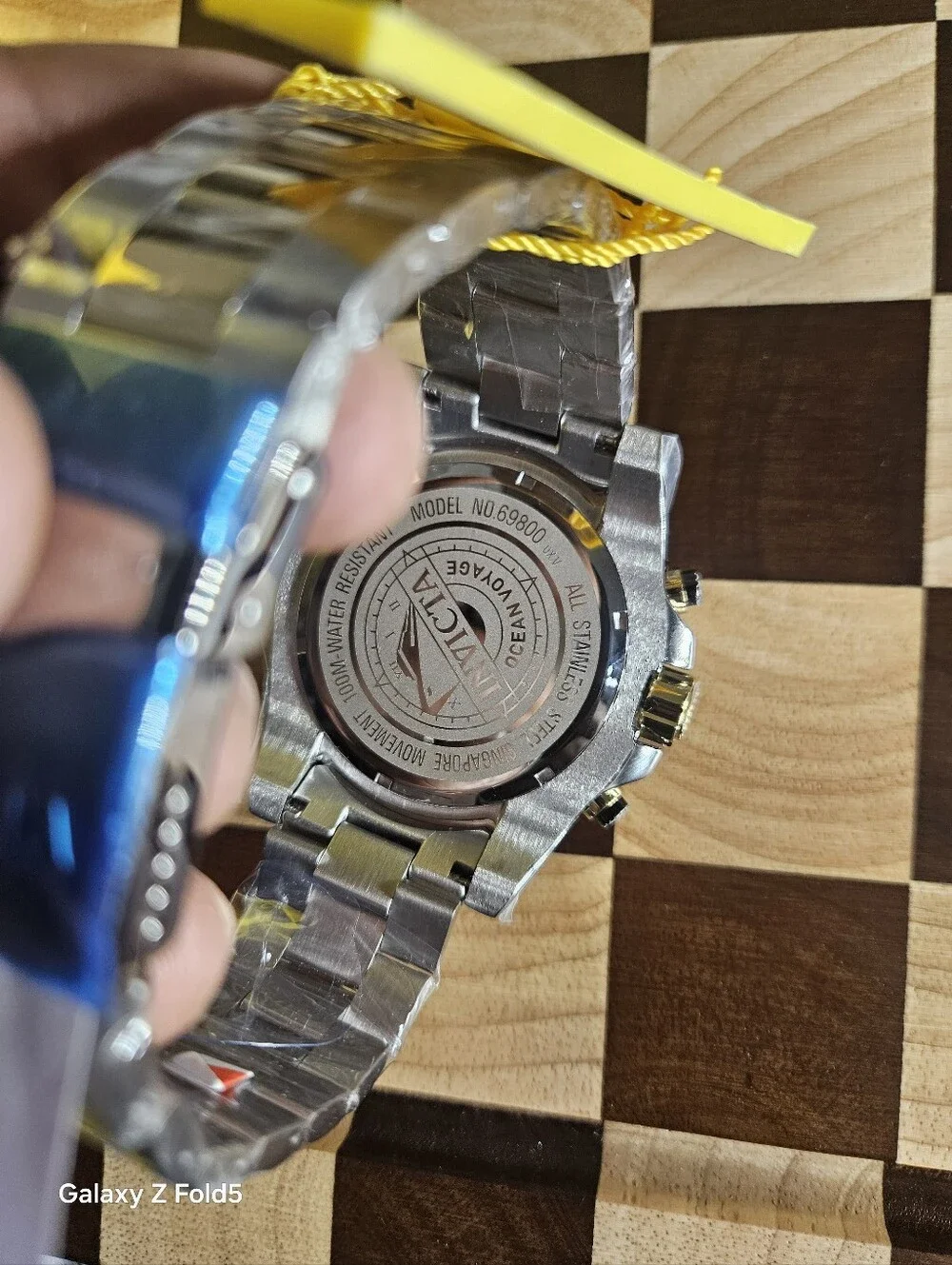 Invicta Bolt Silver and Gold Men's Chronograph Cable-Accent Watch 52mm